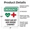Signmission First Aid Kit AED With Symbol, 7 in W x Rectangle, Vinyl Decal OS-2PACK-EM-D-710-V-10482 - alternate 5